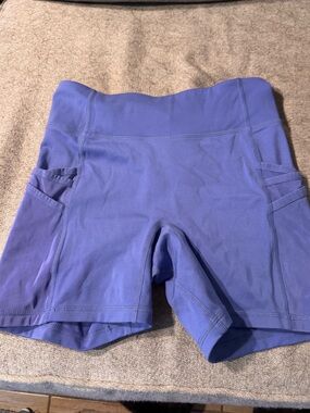 Fabletics Purple High-Waist Bike Shorts